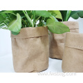 Planter Pot Washable Kraft Paper Flowerpot Creative Desktop Flower Pots Reusable Multifunction 3 Sizes Storage Bag